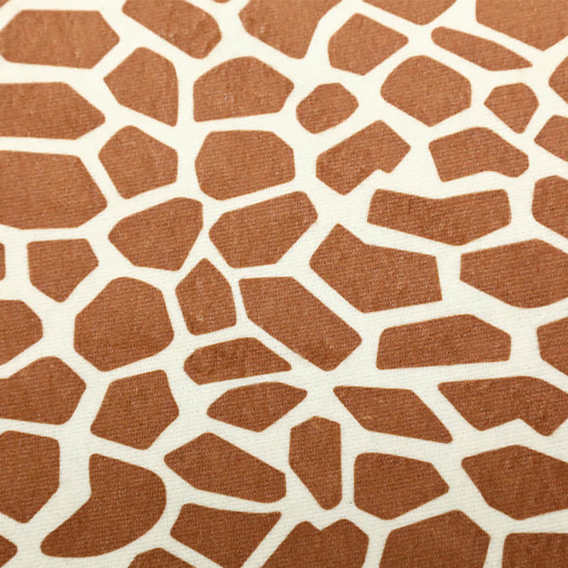 100%涤纶动物纹印花针织独特设计沙发面料