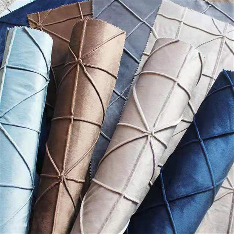 现代室内装饰涤纶设计纺织品定制格子枕头套面料