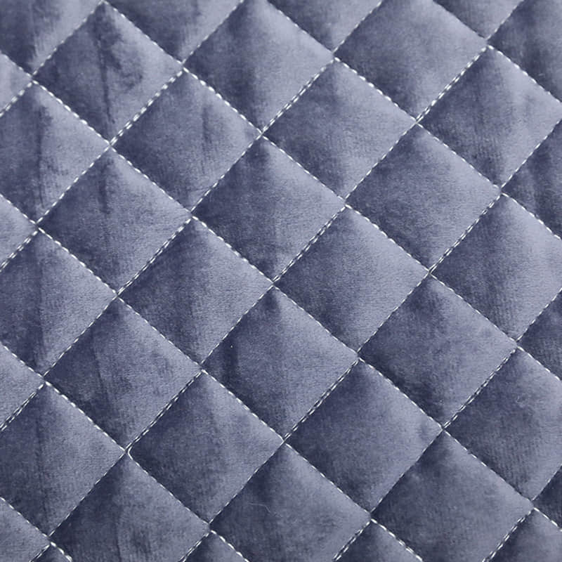 100％涤纶透气防滑绗缝绒布床垫套面料